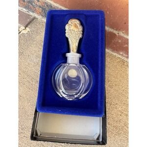 Vintage 40s Towle Sterling Silver Stopper Glass Perfume Bottle